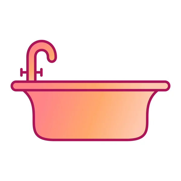 浴缸图标矢量插图 — 图库矢量图片
