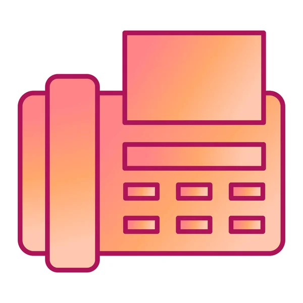 Icône Fax Style Plat — Image vectorielle