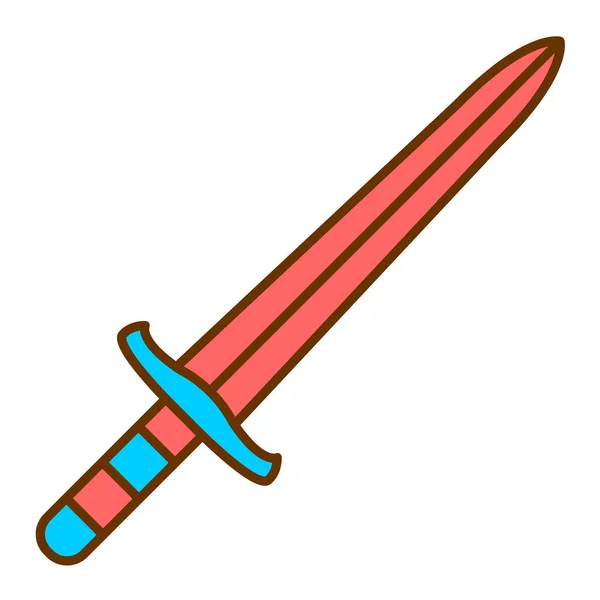 Sword Modern Icon Vector Illustration — Vetor de Stock