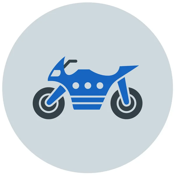 Motorsiklet Web Simgesi Basit Illüstrasyon — Stok Vektör