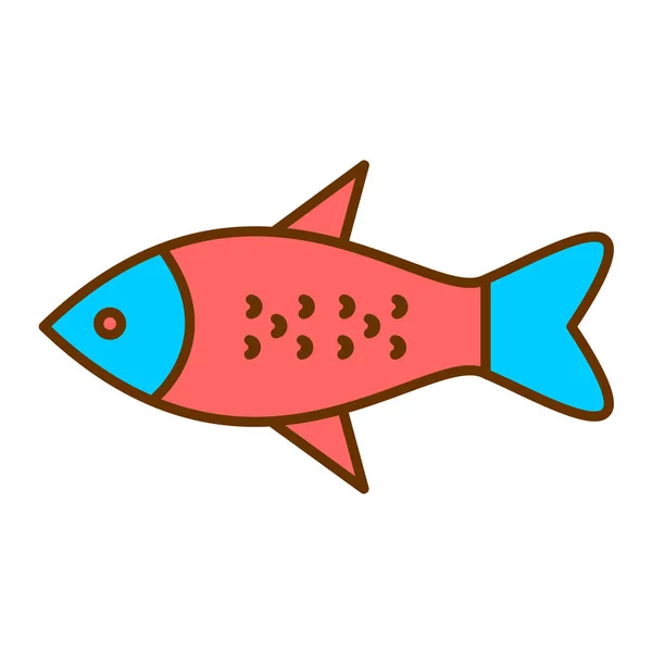 Icône Poisson Illustration Vectorielle — Image vectorielle