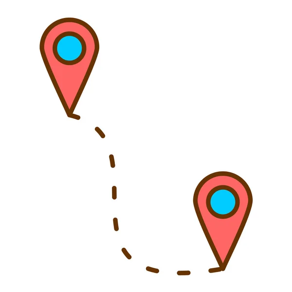 Значок Вказівника Карти Символ Позначки Місця Розташування Плоский Дизайн Векторна — стоковий вектор