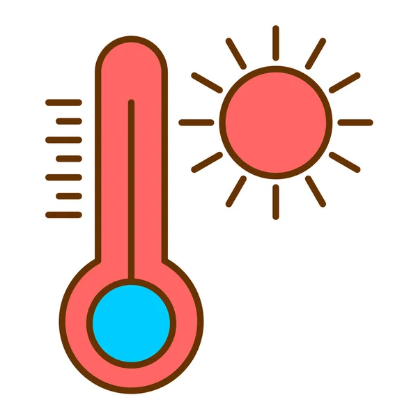 Thermometer Web Icon Simple Illustration — Stock Vector