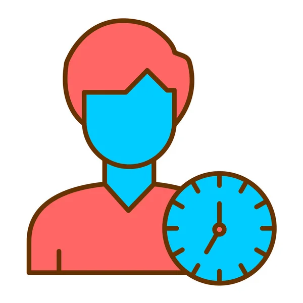 Avatar Mit Uhr Symbol Vektor Illustration Design — Stockvektor