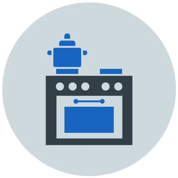 Een Oven Web Icoon Eenvoudige Illustratie — Stockvector