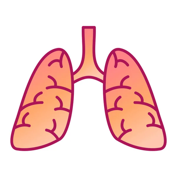 Ikone Der Menschlichen Lunge Vektorillustration — Stockvektor