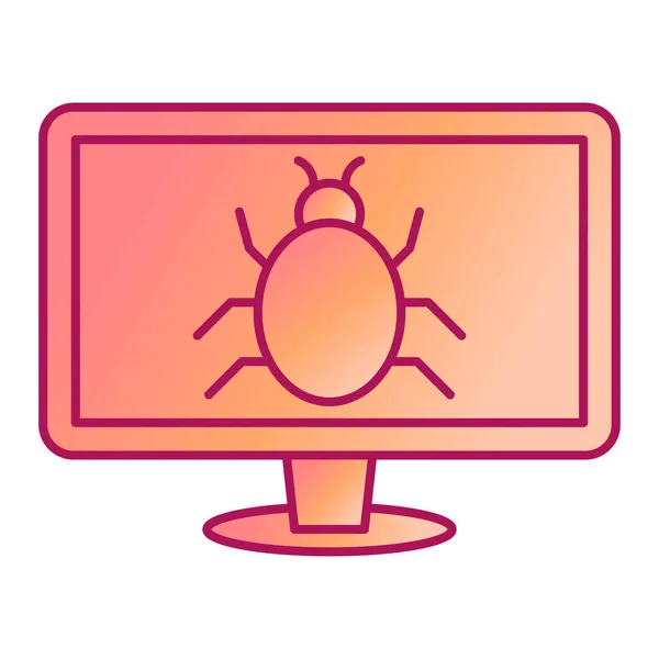 Vírusvédelmi Ikon Lapos Illusztrációja Bug Vektor Ikonok Web Design — Stock Vector