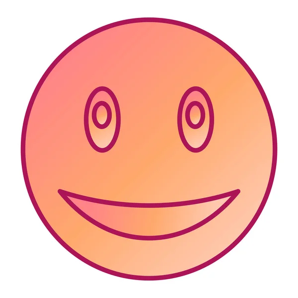 Design Ilustração Ícone Ícone Emoticon Rosto Feliz —  Vetores de Stock