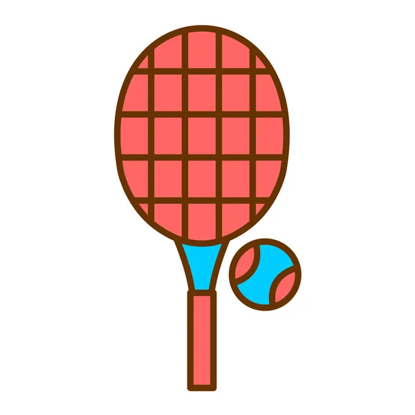 Tennisschläger Und Federball Icon Vektor Illustration Grafikdesign — Stockvektor