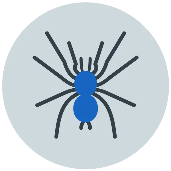 Αράχνη Απεικόνιση Διανύσματος Εικονιδίου Ιστού — Διανυσματικό Αρχείο