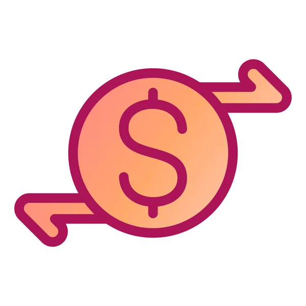 Dolar Webová Ikona Jednoduchá Ilustrace — Stockový vektor