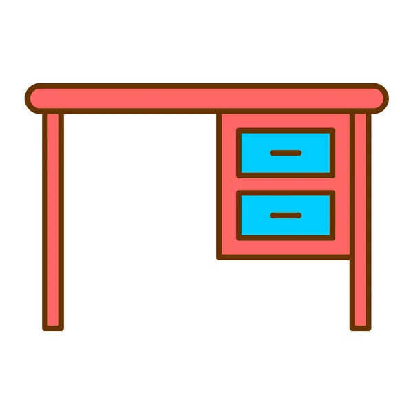 Mesa Silla Icono Vector Ilustración Diseño — Vector de stock