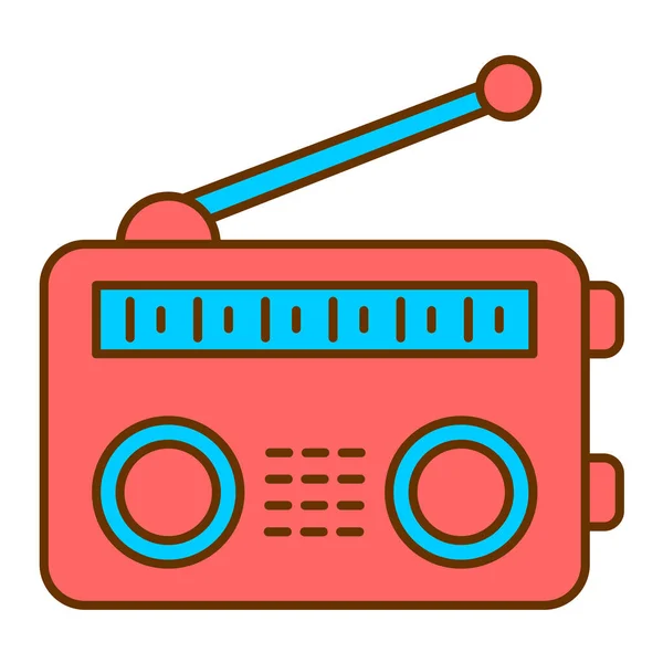 Rádio Ícone Web Ilustração Simples — Vetor de Stock