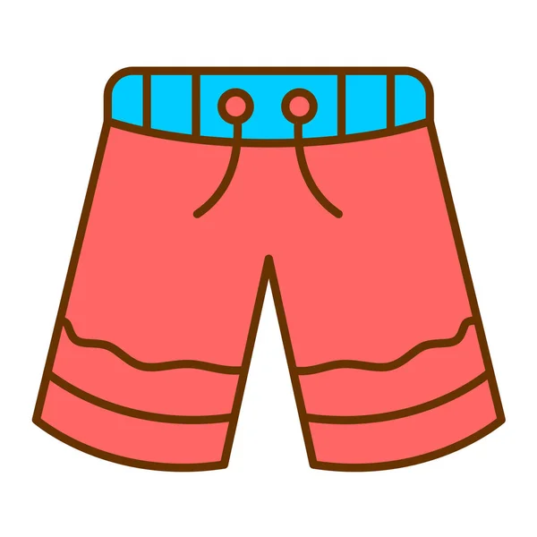 Shorts Icono Web Ilustración Simple — Vector de stock