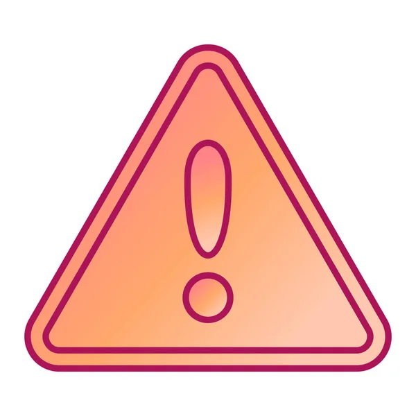 Icône Point Exclamation Symbole Signe Avertissement Alerte Danger Design Plat — Image vectorielle