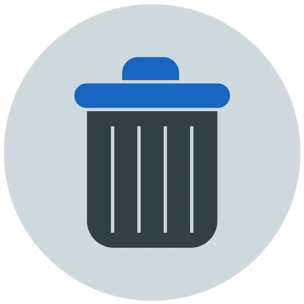 Basura Icono Web Ilustración Simple — Archivo Imágenes Vectoriales