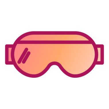 Dalış maskesi ikon vektörü. düz biçim illüstrasyonu.