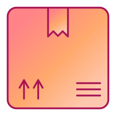 Bir kutu simgesinin vektör illüstrasyonu