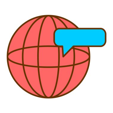 dünya simgesi vektör illüstrasyonu