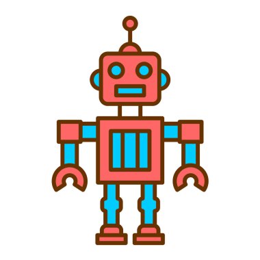 Robot simgesinin vektör illüstrasyonu