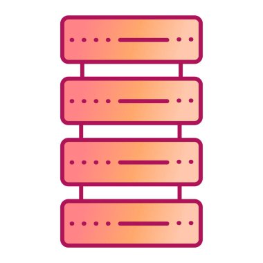 veritabanı. Web simgesi basit illüstrasyon