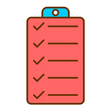 Kontrol listesi. Web simgesi basit illüstrasyon