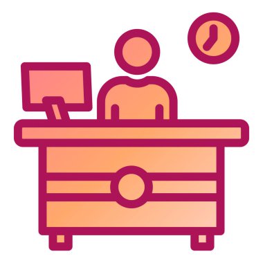 Masa. Web simgesi basit illüstrasyon