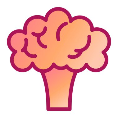 Brokoli. Web simgesi basit illüstrasyon