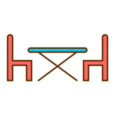 Masa. Web simgesi basit illüstrasyon