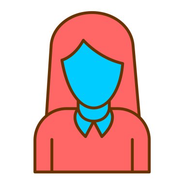 kadın avatar karakter vektör illüstrasyon tasarımı
