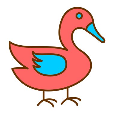 ördek simgesi vektör illüstrasyonu