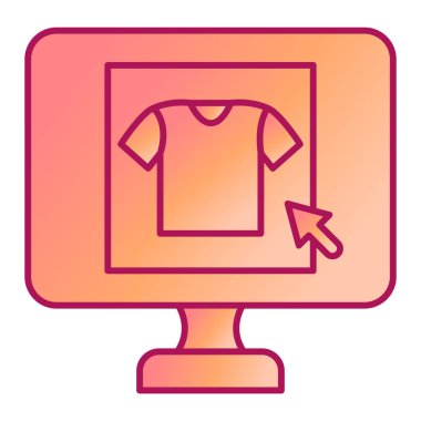 İnternetten alışveriş. Basit resimleme