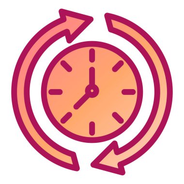 Saat. Web simgesi basit illüstrasyon