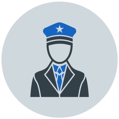 Bir polis simgesinin vektör illüstrasyonu