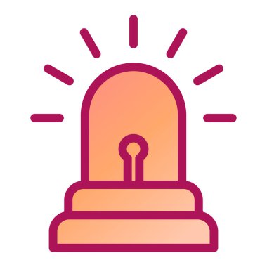 Tek uyarı simgesinin vektör illüstrasyonu