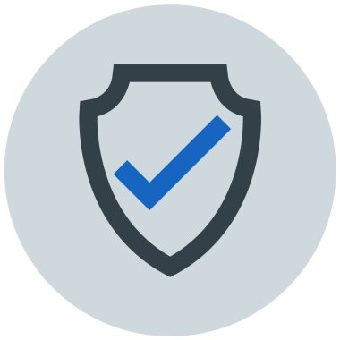 Kalkan. Web simgesi basit illüstrasyon