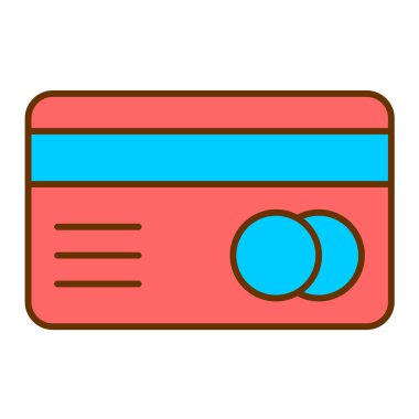 Kredi kartı ikonu vektör illüstrasyonu