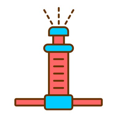 Fıskiye modern simge vektör illüstrasyonu