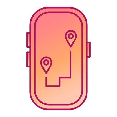 GPS konum simgesi vektörü. Navigasyon haritası işareti. renk sembolü çizimi