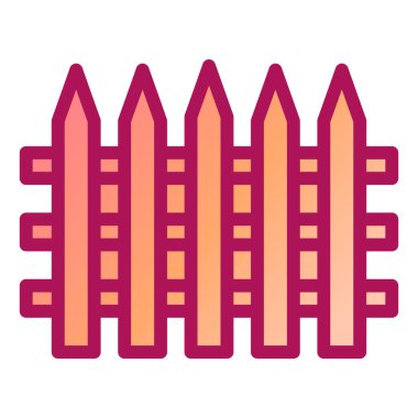 çit simgesi vektör illüstrasyonu