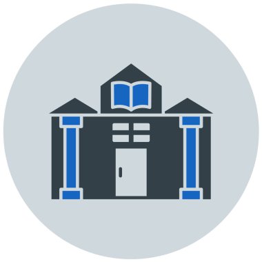 Üniversite. Web simgesi basit illüstrasyon