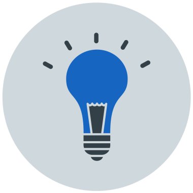 Ampul. Web simgesi basit illüstrasyon