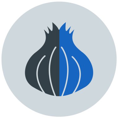 Sarımsak ikonu vektör illüstrasyonu