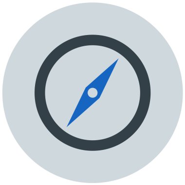 Pusula. Web simgesi basit illüstrasyon