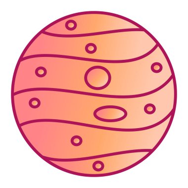 Sevimli çizgi film Ay ikonu vektör illüstrasyon grafik tasarımı