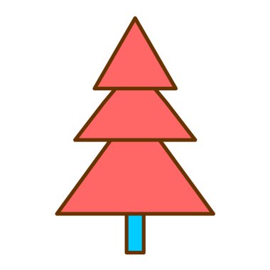 Noel ağacı simgesi vektör illüstrasyonuName