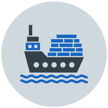 Gemi. Web simgesi basit illüstrasyon