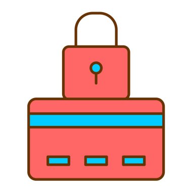 Kredi kartıyla. Basit resimleme