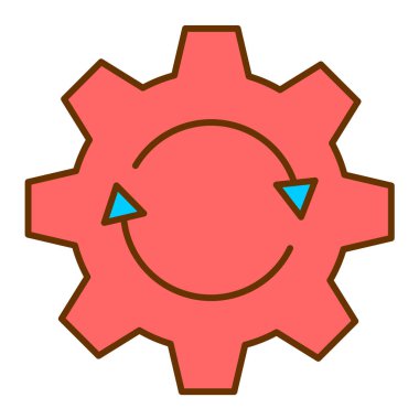 Teçhizat Web simgesi basit illüstrasyon