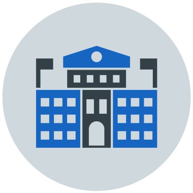 Bina. Web simgesi basit illüstrasyon